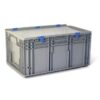 Plastic Crate - Utility Box - Base and Lid - SABS Approved - 51L - Grey - Pack of 45 - KLT6428-withLID
