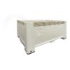 Jumbo Bin (Deep) 4 Way Entry - Solid - SABS Approved - 803L - Beige - Pack of 3 - JB4WS