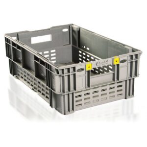 Stack-Nest Crate - Prop Tray - Vented - SABS Approved - 35L - Grey - Pack of 100 - CT4901-grey