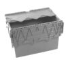 Plastic Crate - Hinged Lid - SABS Approved - 70L - Grey - Pack of 80 - AT64400-grey