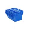 Plastic Crate - Hinged Lid - SABS Approved - 6.4L - Blue - Pack of 100 - AT32182-blue