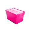 Crate - Security Container - Plastic ALC - Attached Hinged Lid - 7L - 30 x 20 x 18.4cm - Pink - ALC-185-Pink