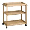 Tea Trolley with Butlers Tray - Contract Wooden Range - 46 x 78 x 79 cm - Oak - WAL892OA