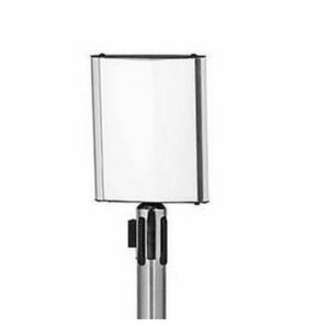 Queue Barrier Lobby Frame - Rounded - A4 - Chrome - HOSL010