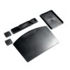 Desk Pad Set - Executive Rubber Range - Letter Tray - Desk Pad - Pen Cup - Coasters - Black - 939BL