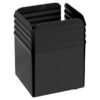 Pencil Holder - Fluted Steel Range - Metal - 7.5 x 7.5 x 10 cm - Colour Options - 535BL