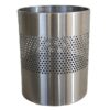 Waste Paper Bin - Round Perforated Range - Metal - 24 x 30 cm - Stainless Steel - 504SS