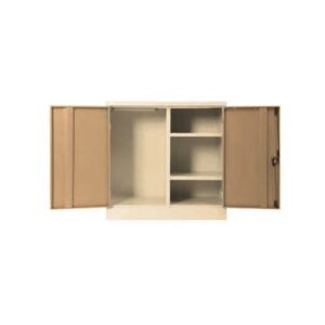 Gents Steel Wardrobe - Metal Mens Cupboard - 90 x 90 x 45 cm - WDR02-ivorykaroo