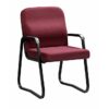 Office Chair - Economy - Arms - Skid Base - 87 x 56 x 64 cm - SE008-burgundy