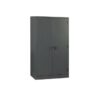 Steel Stationery Cupboard - Metal Storage Cabinet - 4 Shelves - Hammertone Grey - 180 x 90 x 45 cm - SC002-grey