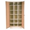 Pigeon Hole Cabinet with Doors - Steel - 18 Compartment - 180 x 90 x 45 cm - PH001-ivorykaroo
