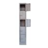 Steel Locker - Metal - 5 Tier - Five Door - 180 x 30 x 45 cm - LOC005-grey