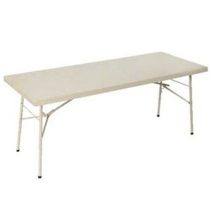 Steel Folding Table - 189 x 76 x 76 cm - FT001-ivory