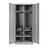 Steel Hostel Locker - Metal - with Money Box - Double - 180 x 79 x 52 cm - DHL03-grey