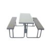 Steel Canteen Table - 145 x 180 x 72cm - CU002-grey
