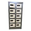 Steel Cell Phone Locker - Metal - 10 Compartment - 61 x 30 x 30 cm - CELLOCK10-greyivory