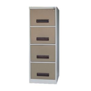Steel Office Filing Cabinet - 4 Drawer File - Knock Down (Requires Assembly) - 130 x 47 x 63 cm - 4FC02KD-ivorykaroo