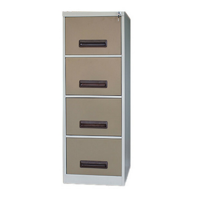 Steel Office Filing Cabinet - 4 Drawer File - 130 x 47 x 63 cm - 4FC02-ivorykaroo