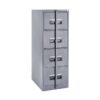 Steel Office Filing Cabinet - 4 Drawer File - Security Bar - Knock Down (Requires Assembly) - 130 x 47 x 63 cm - 4FC01KD-grey