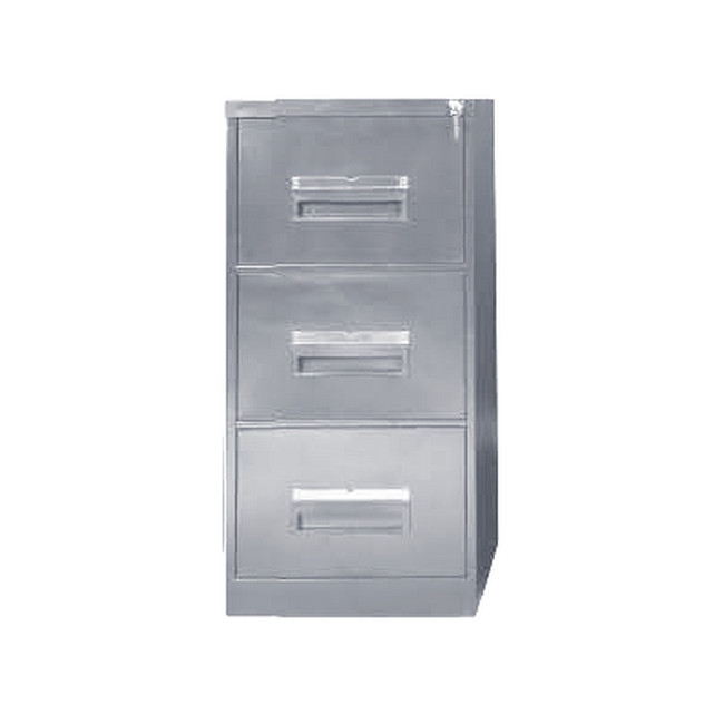 Steel Office Filing Cabinet - 3 Drawer File - 105 x 47 x 63 cm - 3FC01-grey