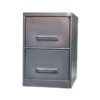 Steel Office Filing Cabinet - 2 Drawer File - Knock Down (Requires Assembly) - 71 x 47 x 63 cm - 2FC01KD-grey