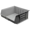 Stack & Hang Parts Storage Bin - Small Plastic Container - Size 8 - 37.5 x 42 x 18 cm - Grey - BIN-8-GREY