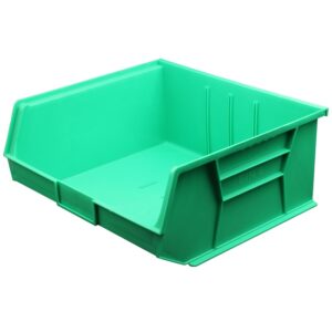 Stack & Hang Parts Storage Bin - Small Plastic Container - Size 8 - 37.5 x 42 x 18 cm - Green - BIN-8-GREEN