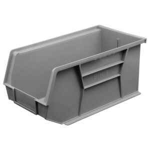 Stack & Hang Parts Storage Bin - Small Plastic Container - Size 7 - 37.5 x 21 x 18 cm - Grey - BIN-7-GREY