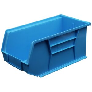 Stack & Hang Parts Storage Bin - Small Plastic Container - Size 7 - 37.5 x 21 x 18 cm - Blue - BIN-7-BLUE