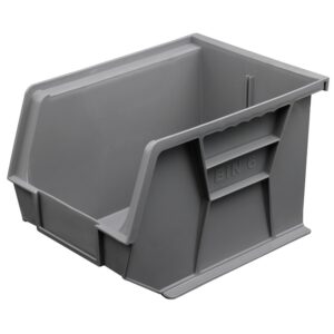 Stack & Hang Parts Storage Bin - Small Plastic Container - Size 6 - 28 x 21 x 18 cm - Grey - BIN-6-GREY