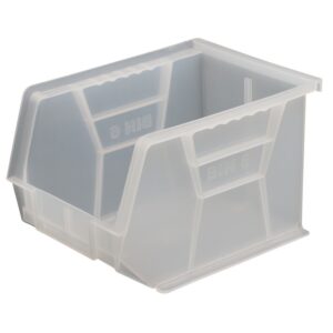 Stack & Hang Parts Storage Bin - Small Plastic Container - Size 6 - 28 x 21 x 18 cm - Clear - BIN-6-CLEAR