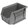 Stack & Hang Parts Storage Bin - Small Plastic Container - Size 4 - 21 x 14 x 13 cm - Grey - BIN-4-GREY
