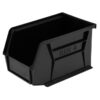 Stack & Hang Parts Storage Bin - Small Plastic Container - Size 4 - 21 x 14 x 13 cm - Black - BIN-4-BLACK