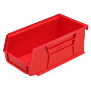 Stack & Hang Parts Storage Bin - Small Plastic Container - Size 3 - 19 x 10.5 x 7.5 cm - Red - BIN-3-RED