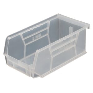 Stack & Hang Parts Storage Bin - Small Plastic Container - Size 3 - 19 x 10.5 x 7.5 cm - Clear - BIN-3-CLEAR
