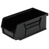 Stack & Hang Parts Storage Bin - Small Plastic Container - Size 3 - 19 x 10.5 x 7.5 cm - Black - BIN-3-BLACK