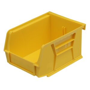 Stack & Hang Parts Storage Bin - Small Plastic Container - Size 2 - 13.5 x 10.5 x 7.5 cm - Yellow - BIN-2-YELLOW