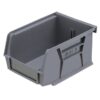 Stack & Hang Parts Storage Bin - Small Plastic Container - Size 2 - 13.5 x 10.5 x 7.5 cm - Grey - BIN-2-GREY