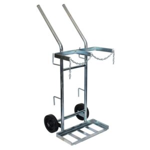 Gas Bottle Trolley - Double Canister - 24 x 55 x 110 cm - Load Capacity 200kg - AF12-WSR