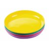 Kiddies Plastic Plates - Rainbow Range - 6 Assorted Colours Per Pack - Pack of 10