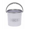 10L Plastic Bucket and Lid - Rice - Pack of 5