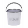 10L Plastic Bucket and Lid - Flour - Pack of 5