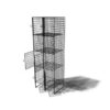 Wire Metal Locker - Powder Coated Steel Mesh - Double - 8 Doors - 4 Tier x 2