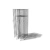 Wire Metal Locker - Powder Coated Steel Mesh - Double - 2 Doors - 1 Tier x 2