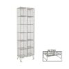 Wire Metal Locker - Powder Coated Steel Mesh - Double - 12 Doors - 6 Tier x 2