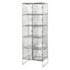 Wire Metal Locker - Powder Coated Steel Mesh - Double - 10 Doors - 5 Tier x 2
