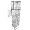 Wire Metal Locker - Powder Coated Steel Mesh - Single - 4 Doors - 4 Tier