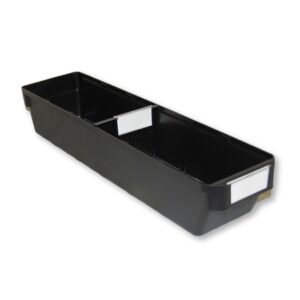 Shelf Bin - Loose Parts Warehouse Storage Container - Plastic - Small - 500mm - Black