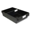 Shelf Bin - Loose Parts Warehouse Storage Container - Plastic - Bins, Dividers and Labels - Large - 400mm - Black - Pack of 20