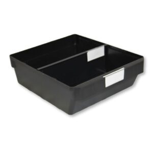 Shelf Bin - Loose Parts Warehouse Storage Container - Plastic - Bins, Dividers and Labels - Large - 300mm - Black - Pack of 20